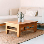 Vierkant Boho-vloerkleed gemaakt van natuurlijke vezels-handgeweven vloermat-rechthoekig bruin tapijt-groot water hyacint tapijt 180x115 cm sawah