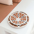 Wanddecoratie Ronde Boho Muurmand of Platte Kom TAMAN gemaakt van Bananenvezel (2 maten)