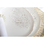 Witte ovale dessertplaat