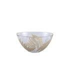 Transparant saladyier gouden blad