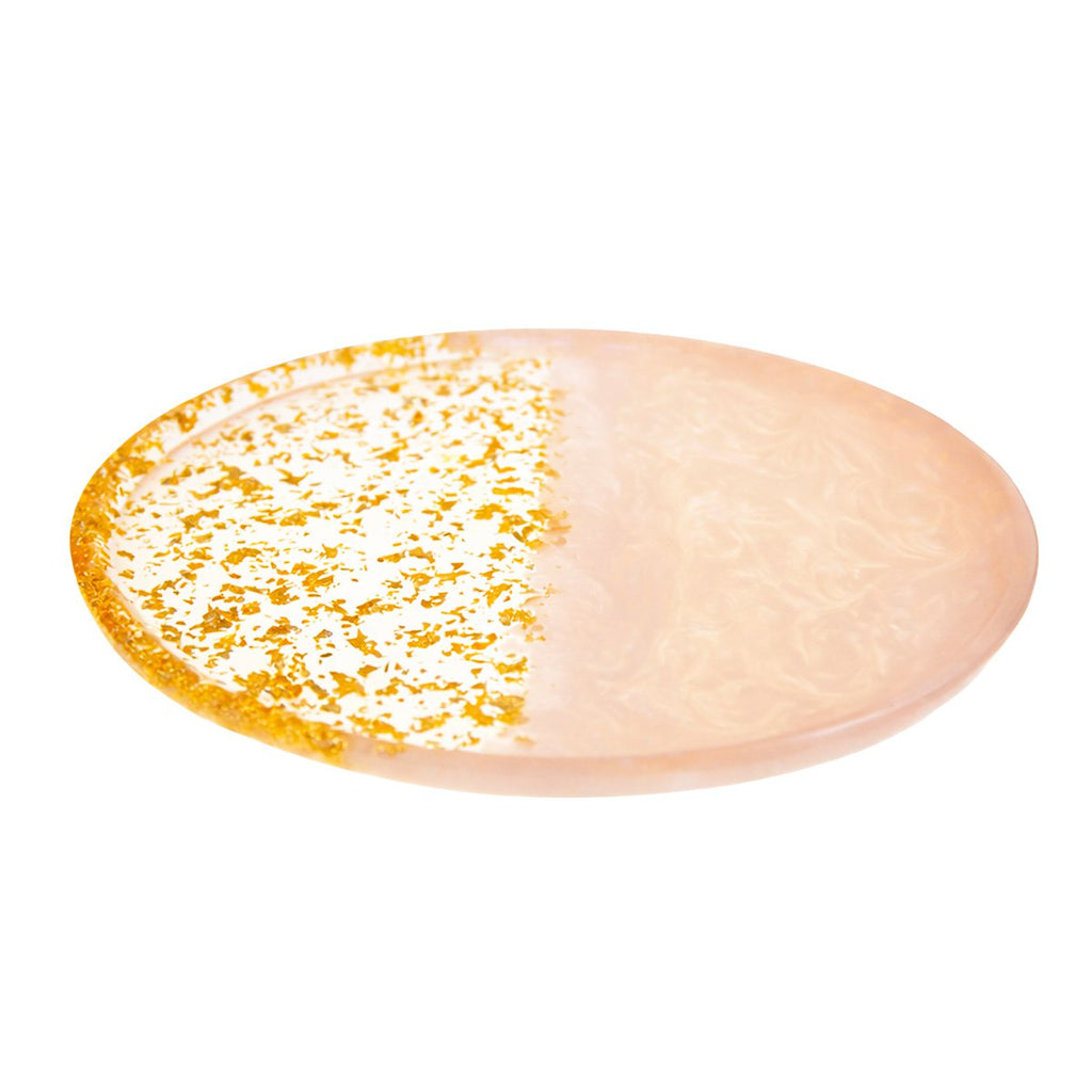 Hars pailletten rond glitterlade 30x30x1.5 cm