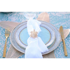 Turquoise porselein dessertplaat 21.5x21.5x1.4cm