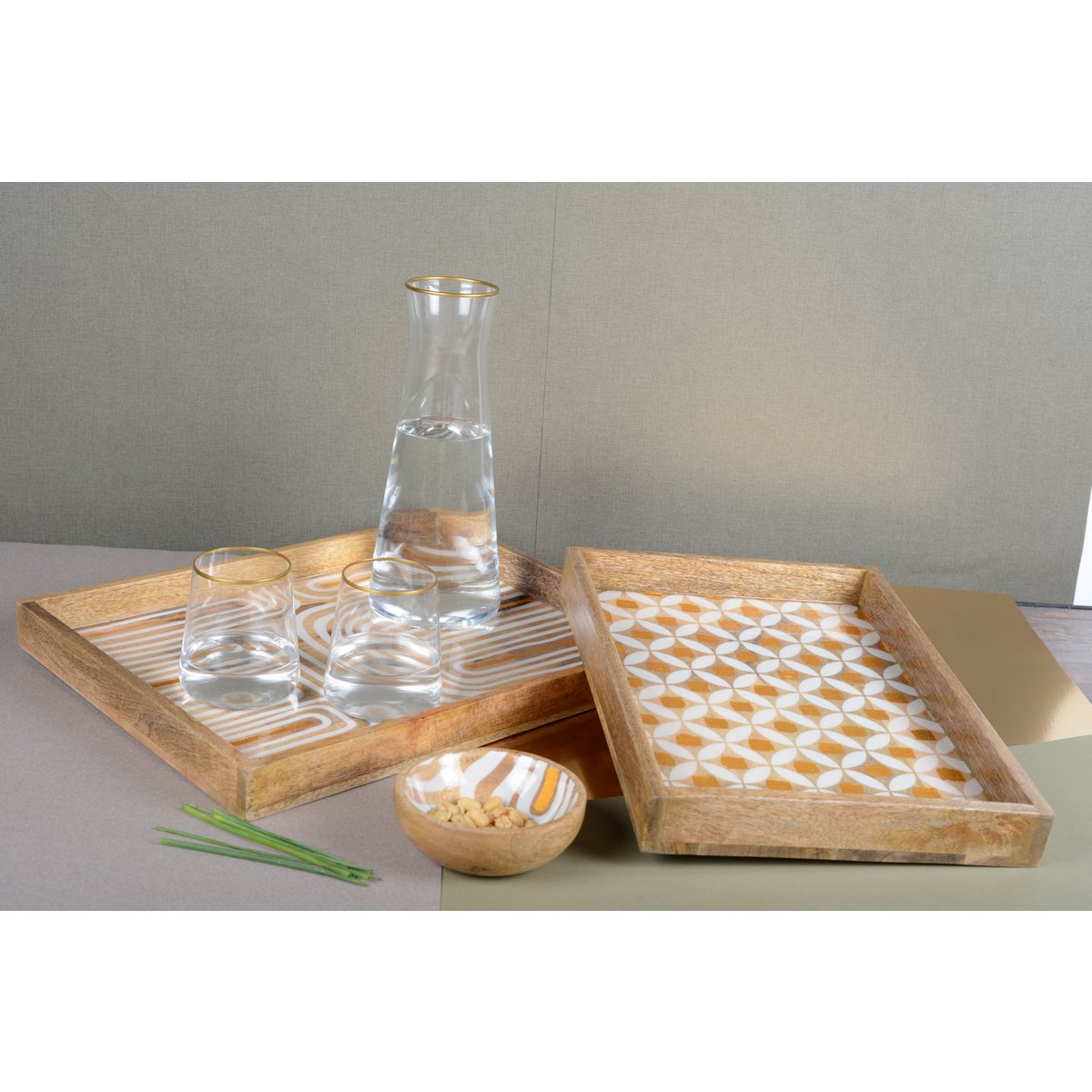 Karafmat gouden h28cm