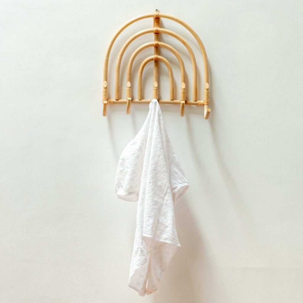 Rotan Kapstok Kapstokken Beige Wandhaken MAKU (2 maten)