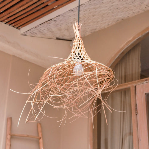 Bamboe Lampenkap met Kwastjes | Natuurlijke lampenkap | Hanglamp GILI