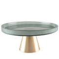 Groene vergulde cakevotel 21x21x8cm