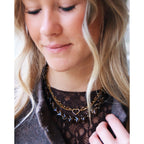 Hars ketting met hartjeskralen - bruin