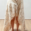 Katoenen deken | Sprei | Bedovertrek | Bankdeken 140x200 cm LINGGAH Handgeweven van katoen