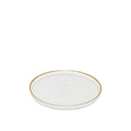 Goldline 16x16x2cm gestreepte dessertplaat