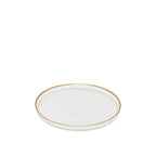 Goldline 16x16x2cm gestreepte dessertplaat