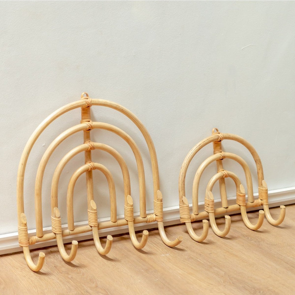 Rotan Kapstok Kapstokken Beige Wandhaken MAKU (2 maten)