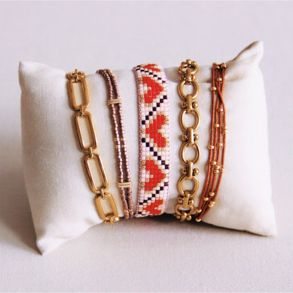 Gekoppelde armband 'Bold'