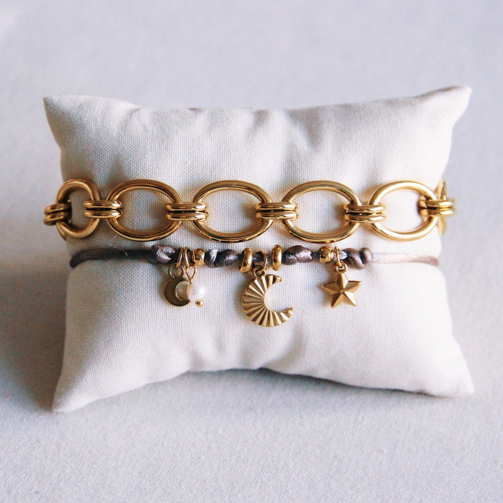 Gekoppelde ovale armband