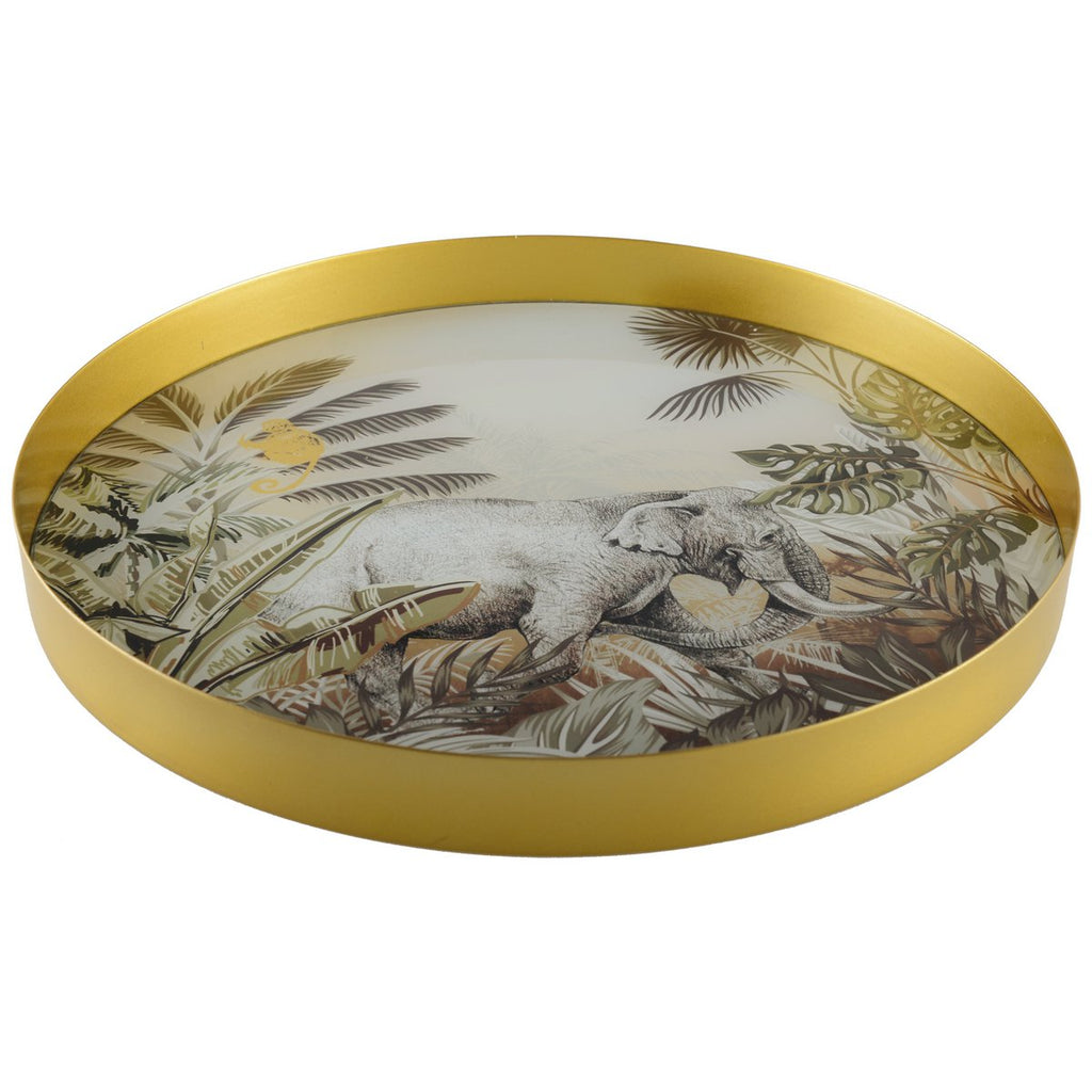 Kenia olifant ronde dienblad