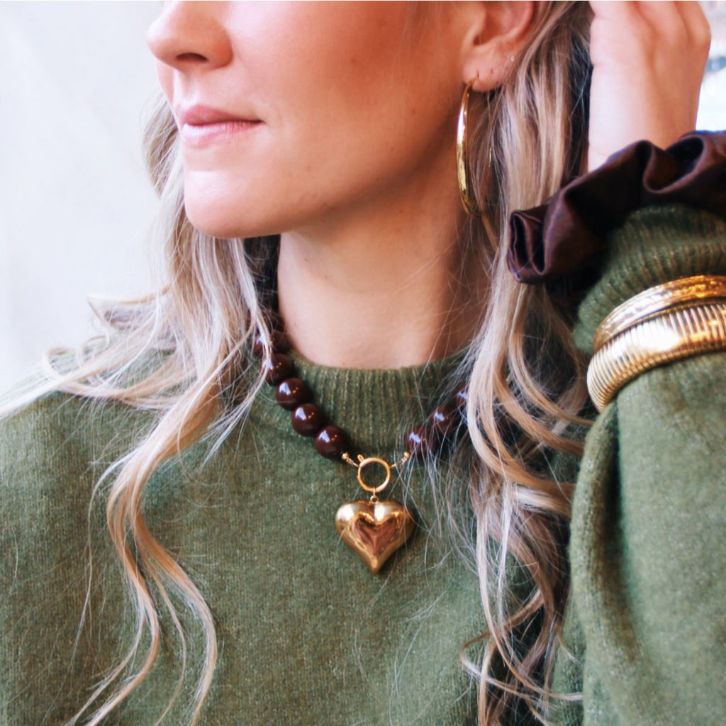 Kralenketting XXL - bruin