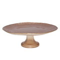 Beige cake gerecht vergulde rand 28 cm