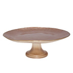 Beige cake gerecht vergulde rand 28 cm