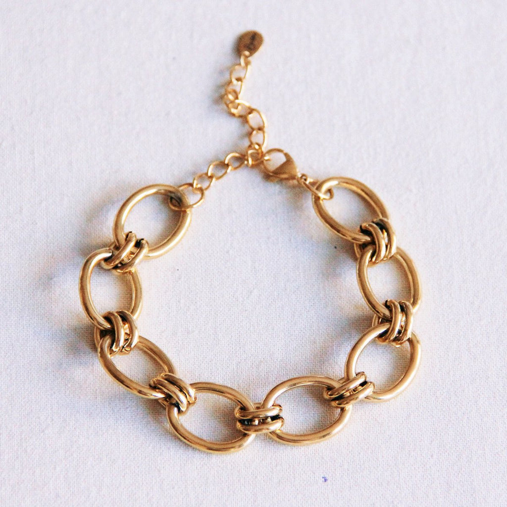 Gekoppelde ovale armband