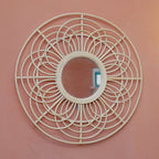 Ronde Rotan Spiegel 58 cm | Handgemaakte Boho Wandspiegel PUTUK