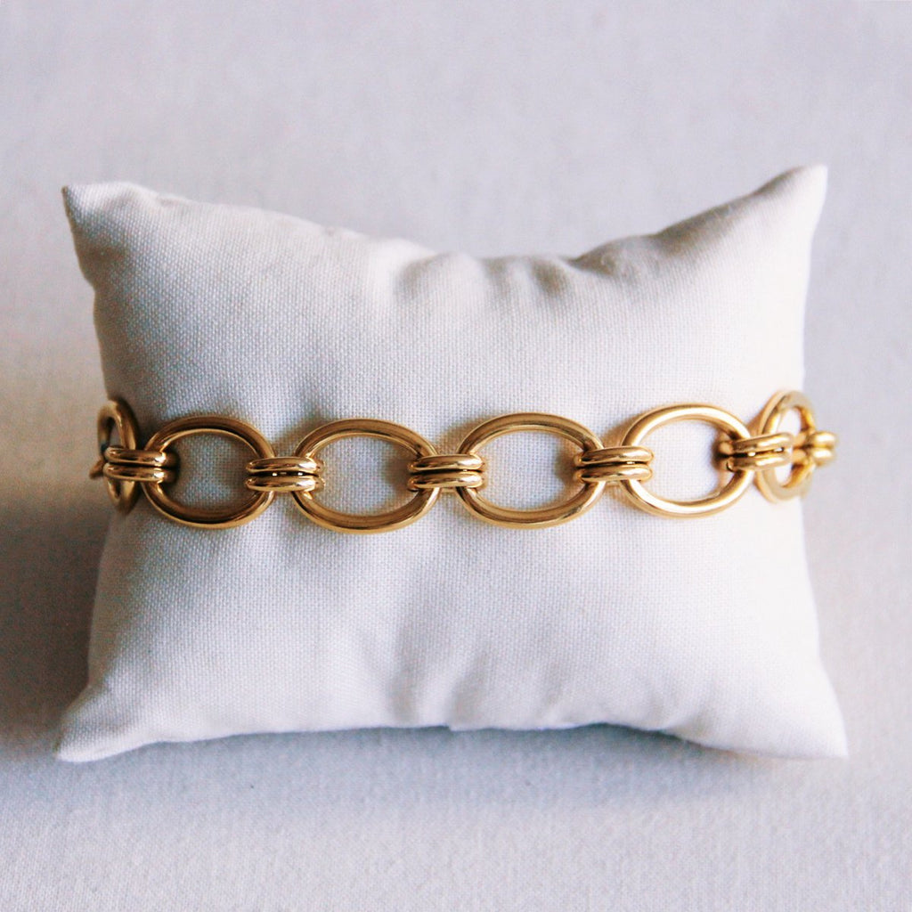 Gekoppelde ovale armband