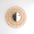 Ronde Rotan Spiegel 58 cm | Handgemaakte Boho Wandspiegel PUTUK