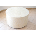 Parelwitte salontafel 76x76x44cm