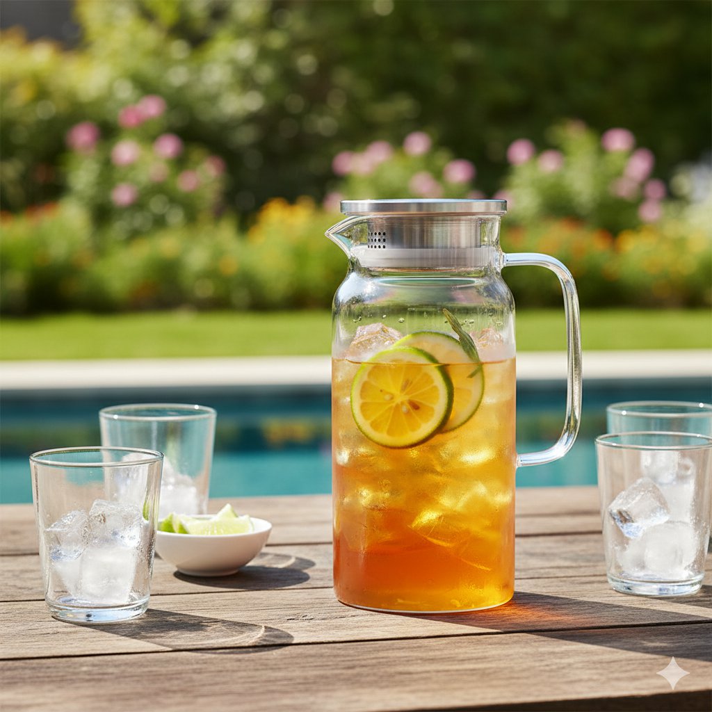 Waterkaraf roestvrijstalen deksel 1,2 l