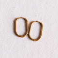 EA562: RVS creool ovaal 21mm "basic" - goud