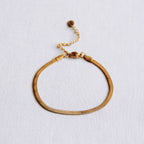 SA813 - Stalen armband “platte slang” - goud
